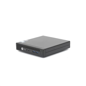 Hp Prodesk 600 G2 Mini set fra front og højre side